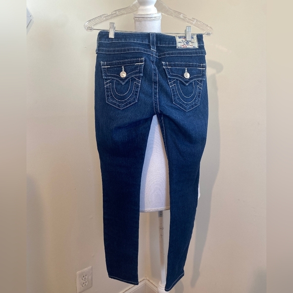 Y2K low rise True religion Legging Dark Wash Jeans Size 25 - Picture 1 of 5